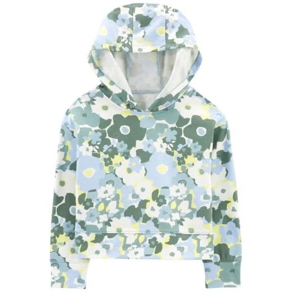 NWT~Carters Kids Floral Active Pullover Hoodie Size 8~‎ Lightweight